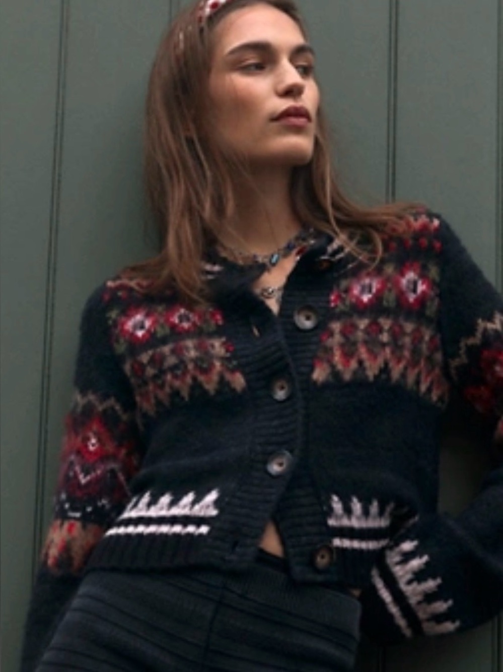 ✨ Free People Millie Cardi in Dark Navy/Multi Mix✨